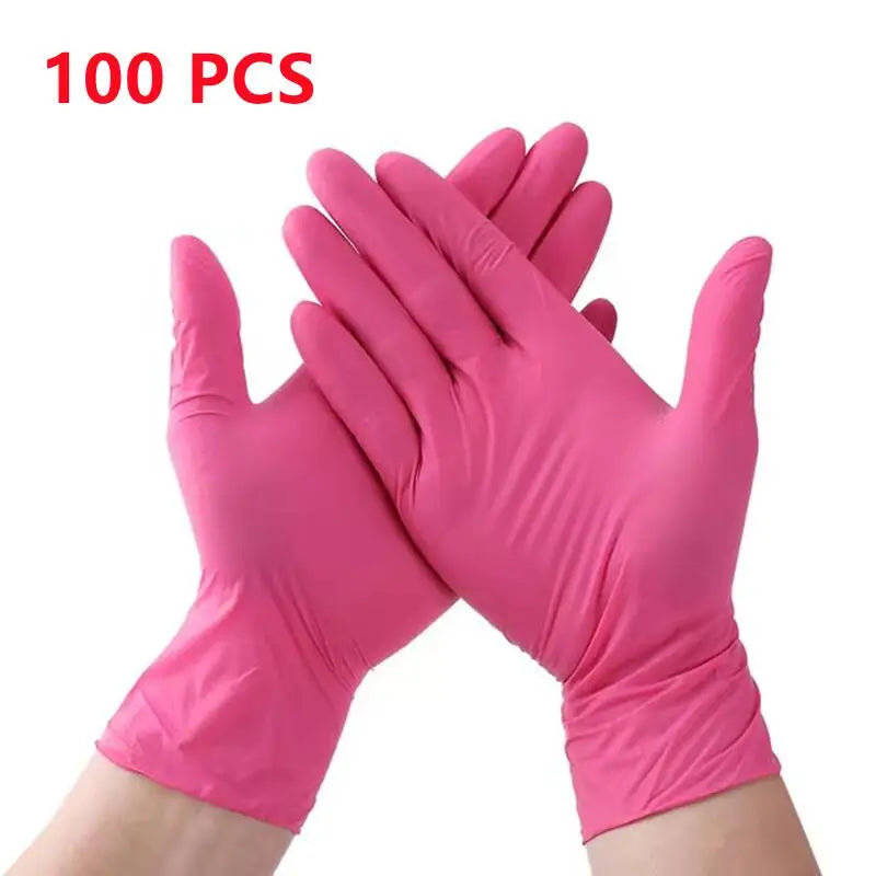 Disposable Nitrile Gloves 100PCS Latex-Free Food Safe Work Safety Gloves