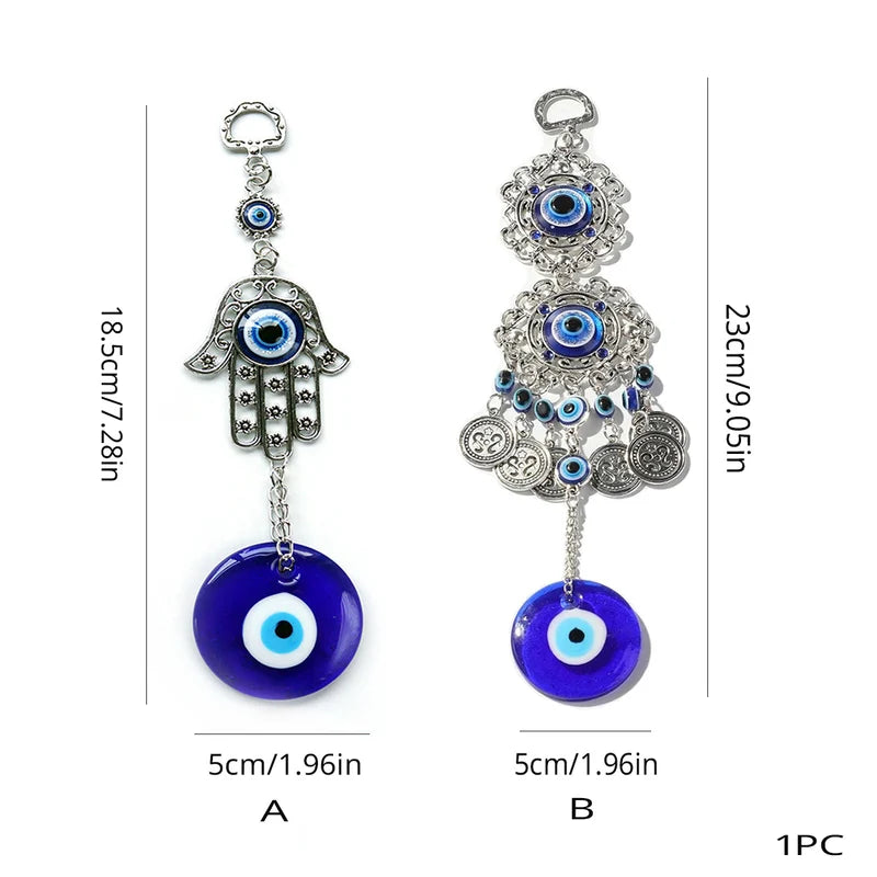 Alloy Palm and Devil's Eye Charm for Car, Home, Garden Decor – Lightweight & Durable