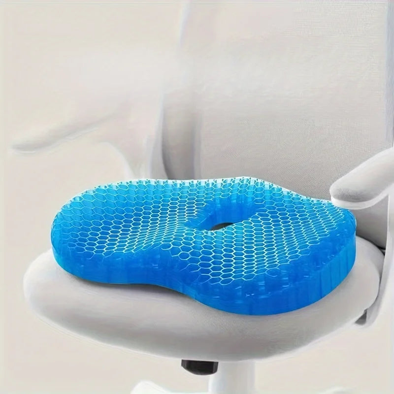 Gel U-Shaped Seat Cushion for Long Sitting, Ergonomic Soft Gel Pad for Office & Home