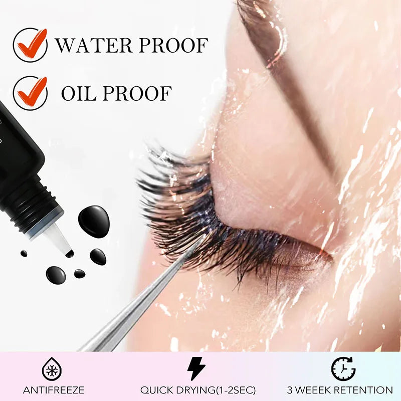 Waterproof Eyelash Extension Glue 5ml Fast Drying Low Smell Long Retention