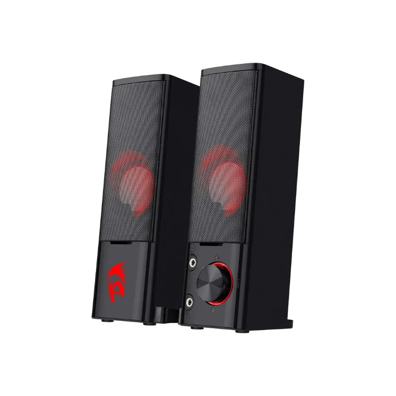 Redragon GS550 PC Gaming Speakers 2.0 Channel Sound Bar with Bass & Red Backlit
