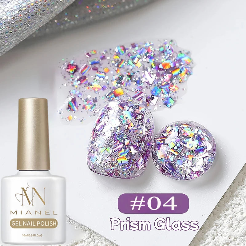 Sparkling Glitter Gel Nail Polish - Multiple Colors, Super Flash Finish