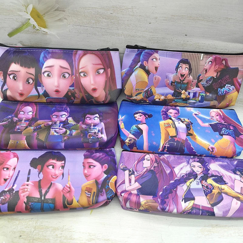 Anime Style Pencil Bag for Kids Large Capacity Stationery Organizer Gift