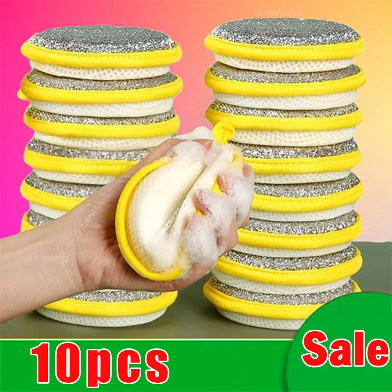 Double-Sided Dishwashing Sponge Set - Household Cleaning Kitchen Tools