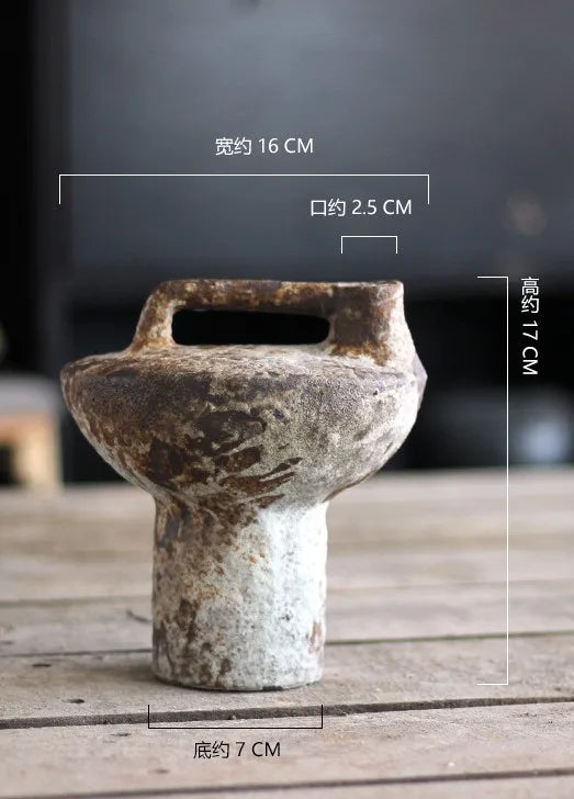 Ceramic Vase for Dried Flowers - Wall-Mount, Retro Home Decor Gift