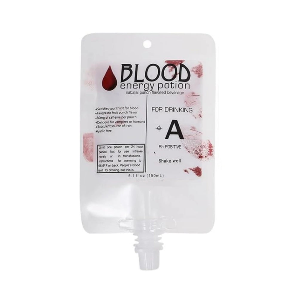 Halloween Blood Bag Drink Pouch Fake Blood & Beverage Prop - 250ml