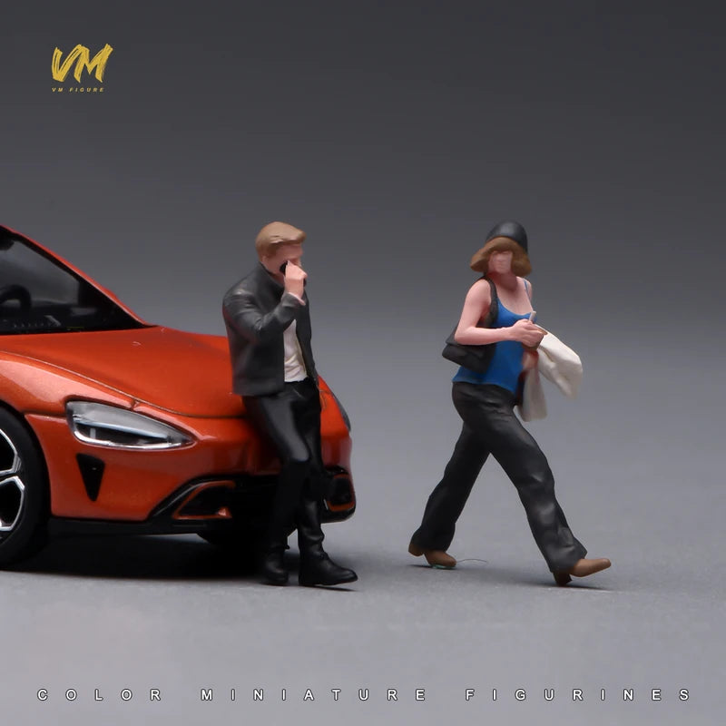 Miniature Male Female Street Scene Model Figures for Vehicle Decoration and Collectibles