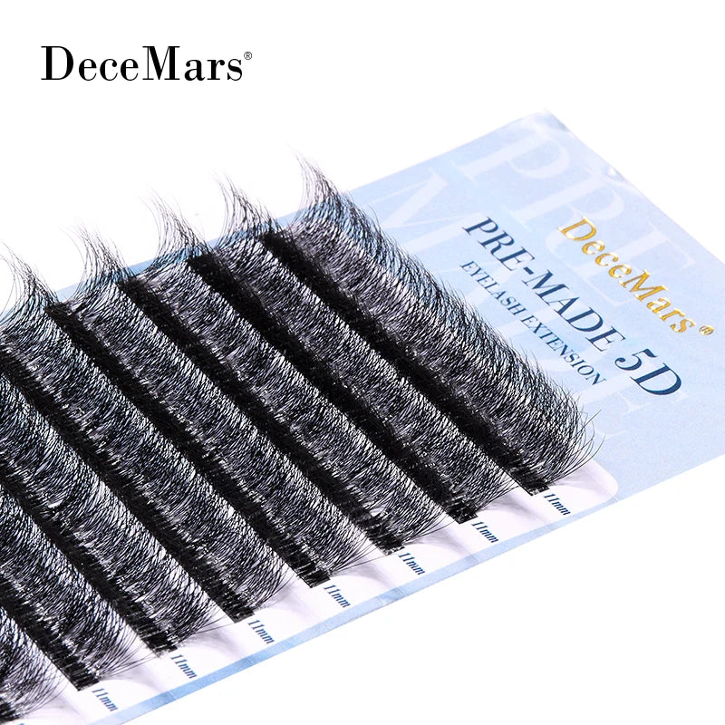 Pre-Made 5D Eyelash Extension Kit with Curl and Length Variants - Natural Look