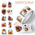 Halloween Pumpkin Cat Ghost Witch Sticker Set - 500pcs for Journaling, Laptop & Crafts
