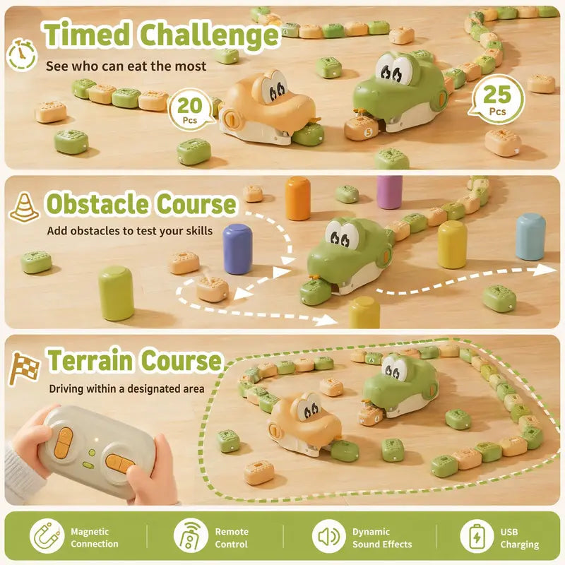 Magnetic Snake Battle Toy for 2 Players Interactive Remote Control Desktop Ornament