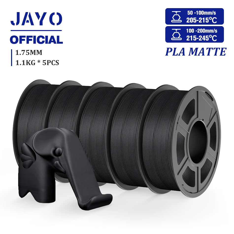 3D Printer Filament Set PLA PETG Silk Wood Marble 1.75mm 5 Rolls 1.1KG