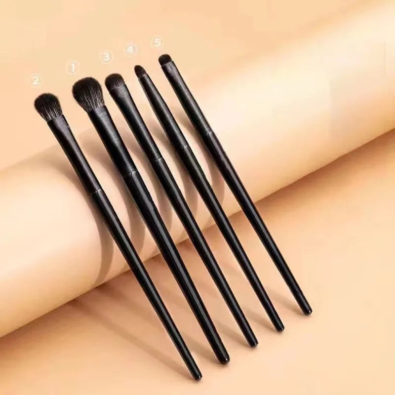 Multi-Use Eyeshadow Makeup Brush Set - Soft, Plastic Handle, 5/6 Pieces