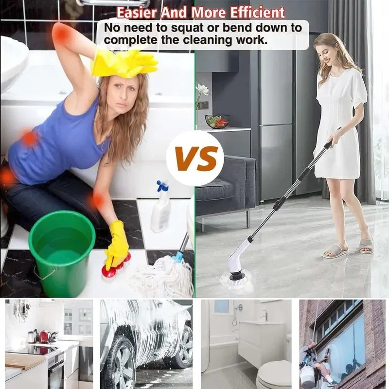 Cordless Electric Spin Cleaning Brush for Kitchen Bathroom Car Multi-Purpose Scrubber