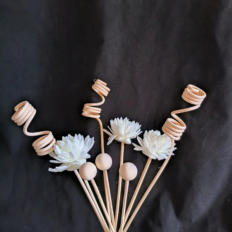 Artificial Flower Rattan Reed Diffuser Refill Sticks - 6, 8, 9 Pcs Home Fragrance