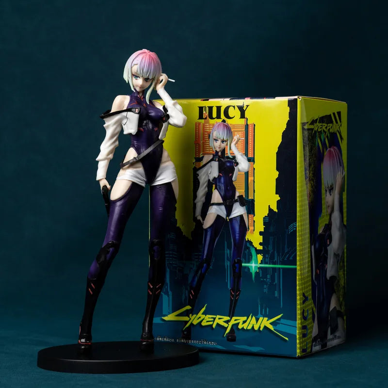 Anime Action Figure - Cyberpunk Edgerunners David Lucy Rebecca PVC Toy Collection, Standing Model for Desk Decor