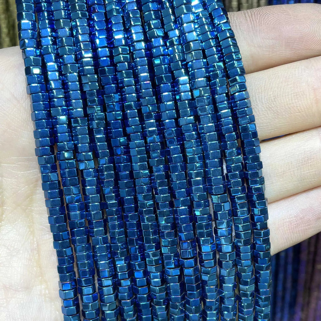 Natural Hematite Beads - Faceted Round Flat Spacer Jewelry Making Supplies