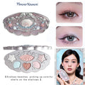 Colorful Eyeshadow Palette with 6 Matte and Shimmer Shades for Creative Makeup