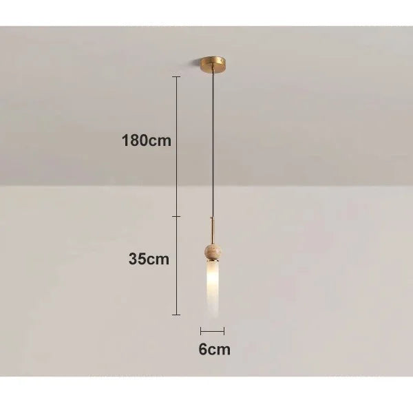 Cave Stone Wabi-Sabi Bedside Pendant Lamp Vintage Nordic Chandelier