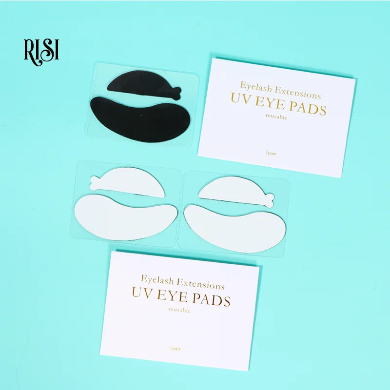 UV Protective Silicone Eye Pads Reusable Eye Patches for UV Curing - Black