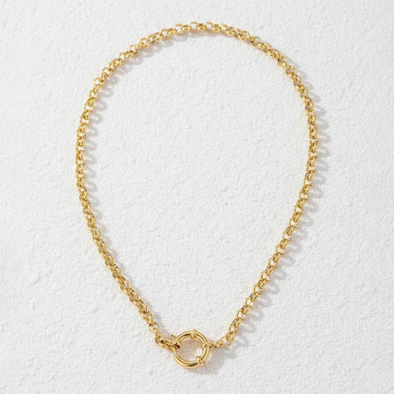 Minimalist Stainless Steel Necklace with Unique Collarbone Design – Versatile Jewelry Accessory