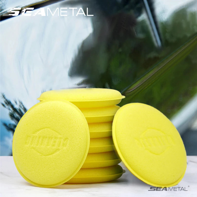 12Pcs Car Waxing Polishing Foam Sponges - High Density Round Applicator Pads
