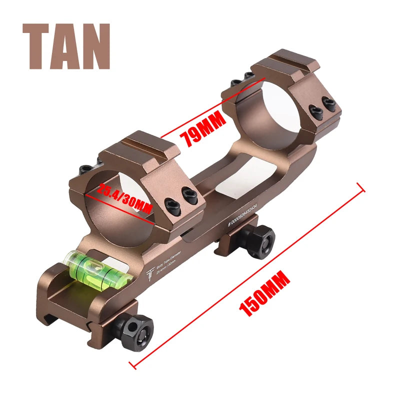One-Piece Cantilever Level Bracket for Picatinny Rail Mount with Bubble Level