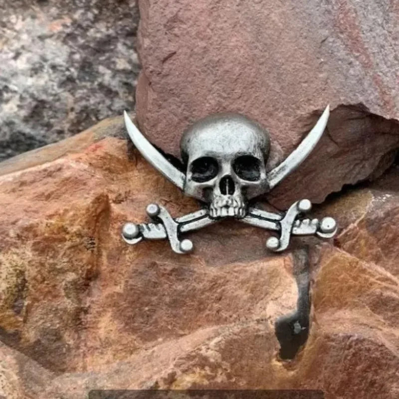 Halloween Skeleton Skull Pin Gothic Brooch Jewelry Accessory Gift