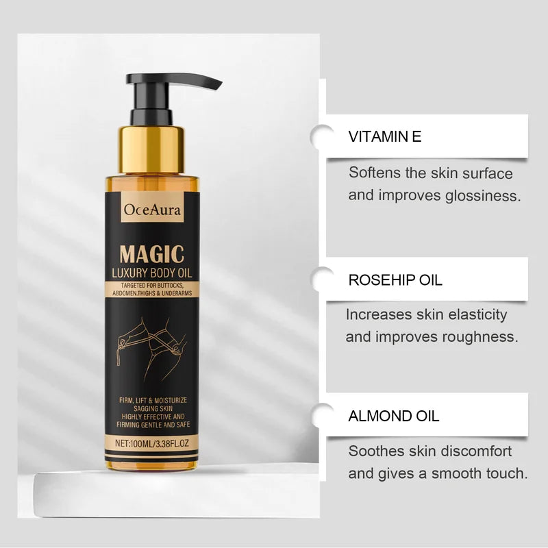 Firming Body Oil for Skin Tightening & Hydration - 100ml Moisturizing Massage Oil