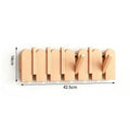 Wall-Mounted Wooden Clothes Hanger Rack Space Saving Coat Hooks Entryway Organizer