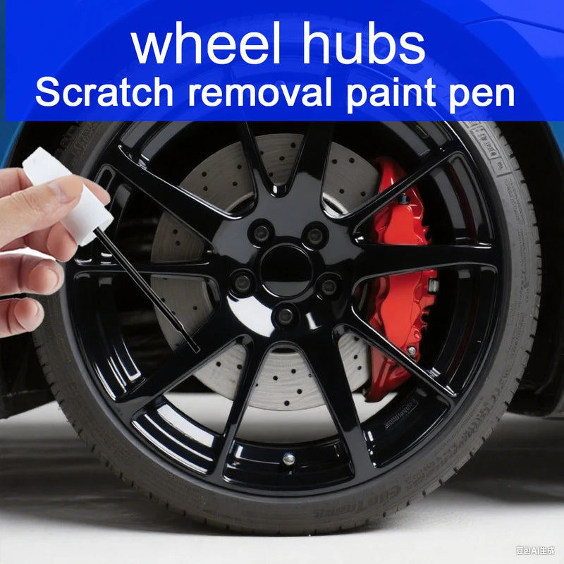 Car Wheel Repair Pen for Scratch Removal & Paint Touch-Up - Matte Black Silver Glossy Black