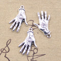 10pcs Silver Color Eye & Palm Charms for Jewelry Making - DIY Pendants