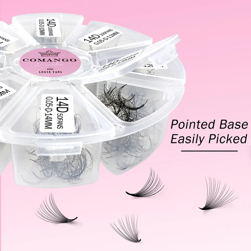 Premade Wispy Volume Eyelash Fans - High-Quality Hand Made Fluffy Lash Extensions