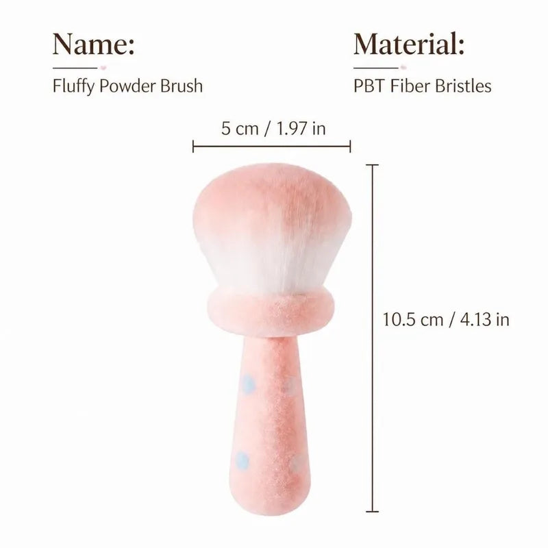 Large-Head Powder Makeup Brush Reusable Dense Loose Powder Brush Mushroom-Shaped