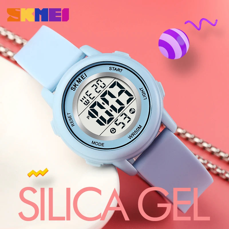 Kids Waterproof Digital Watch with LED Light, Alarm, Date & Stopwatch