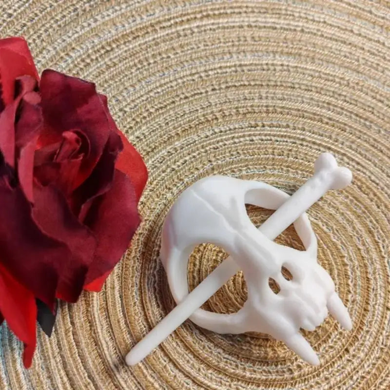 Gothic Ghost Skull Hair Pins - Skeleton Hair Clips for Women & Girls Halloween Accessories