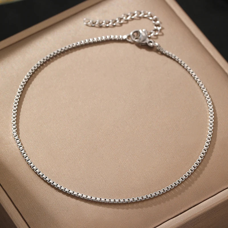 Minimalist Stainless Steel Anklet for Women - Durable Non-Fading Jewelry