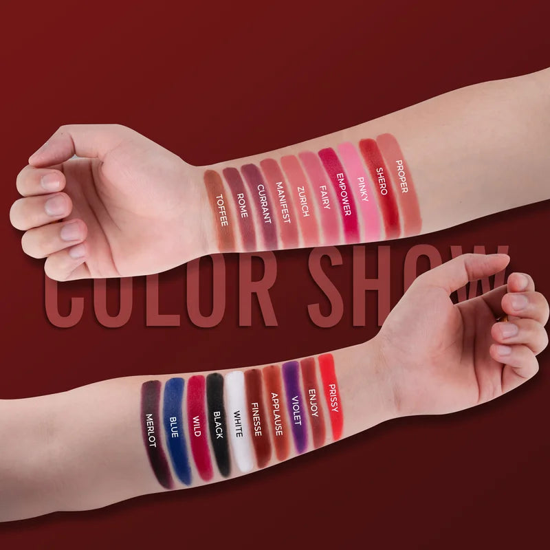 20 Colors Lipstick Palette Matte Velvet Lip Makeup Long Lasting & High Pigment
