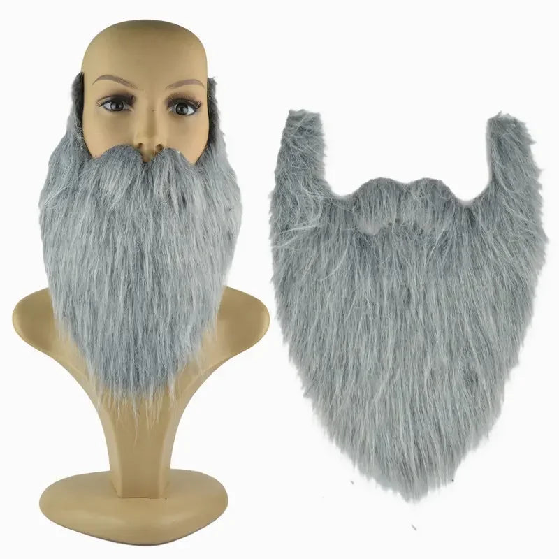 Funny Fake Beard Set - Halloween Cosplay Costume Prop with Mustache & Eyebrows
