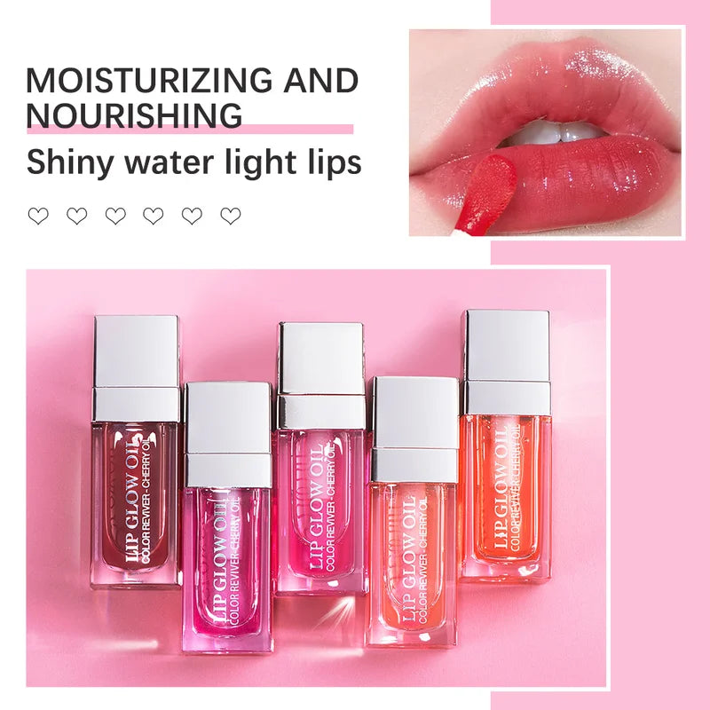 Lip Moisturizing Oil with 5 Color Options - Hydrating Lip Gel & Water Mist