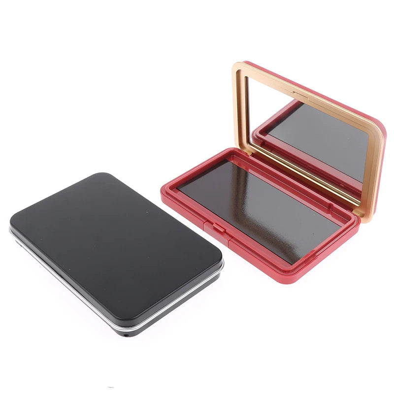 Magnetic Makeup Palette with Mirror - Empty Cosmetic Storage Box for Eyeshadow Blush