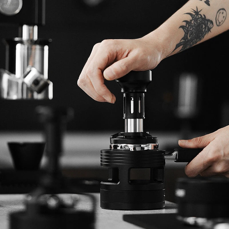 Professional Spring Loaded Coffee Tamper for Espresso Machines - Impact & Constant Pressure