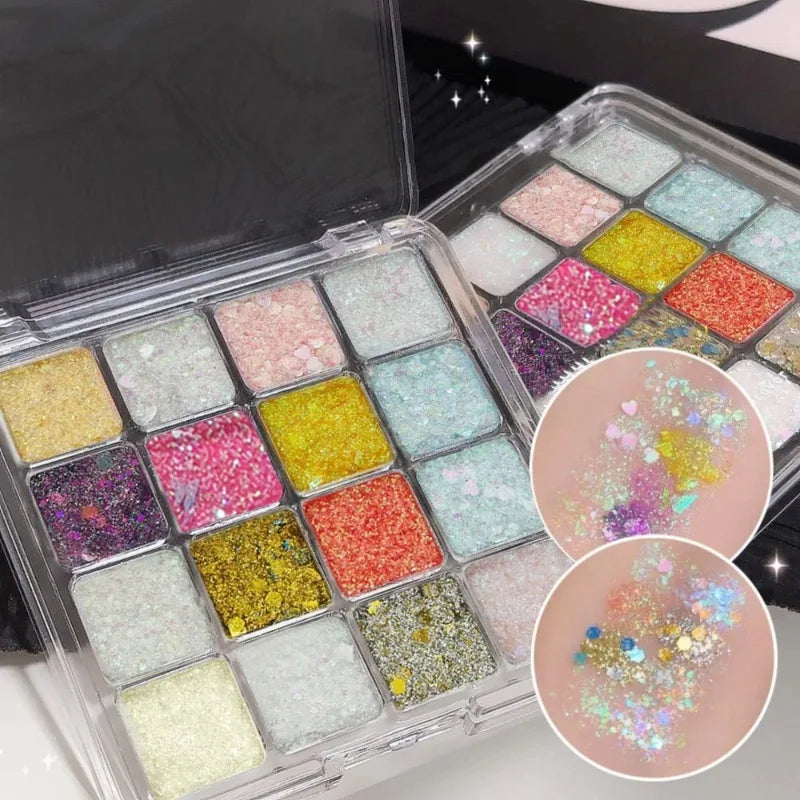 16 Color Eyeshadow Palette Pearl Matte Makeup Kit for Girls Christmas Gift