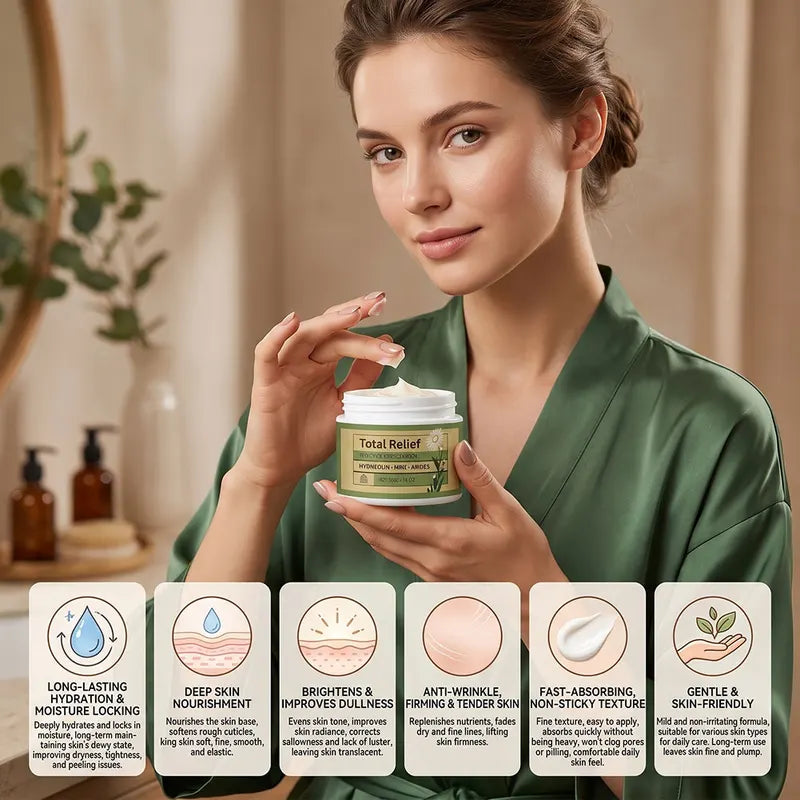 Natural Plant-Based Hydrating Face & Body Moisturizer - Non-Greasy Daily Cream