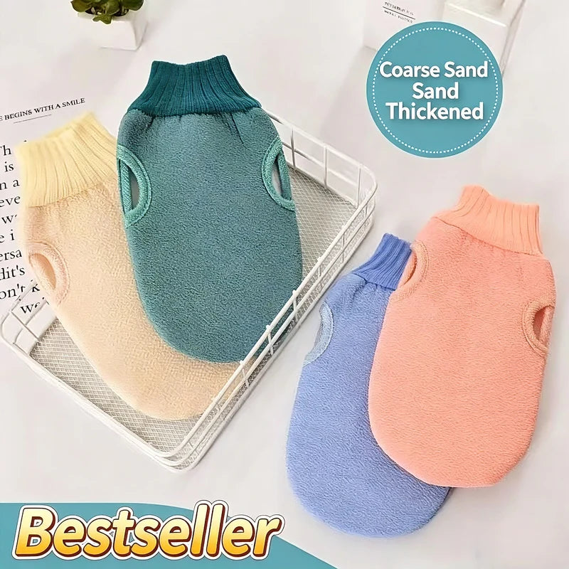 Exfoliating Body Gloves for Shower Cleaning - Skin Scrub Mitts & Massage Towels