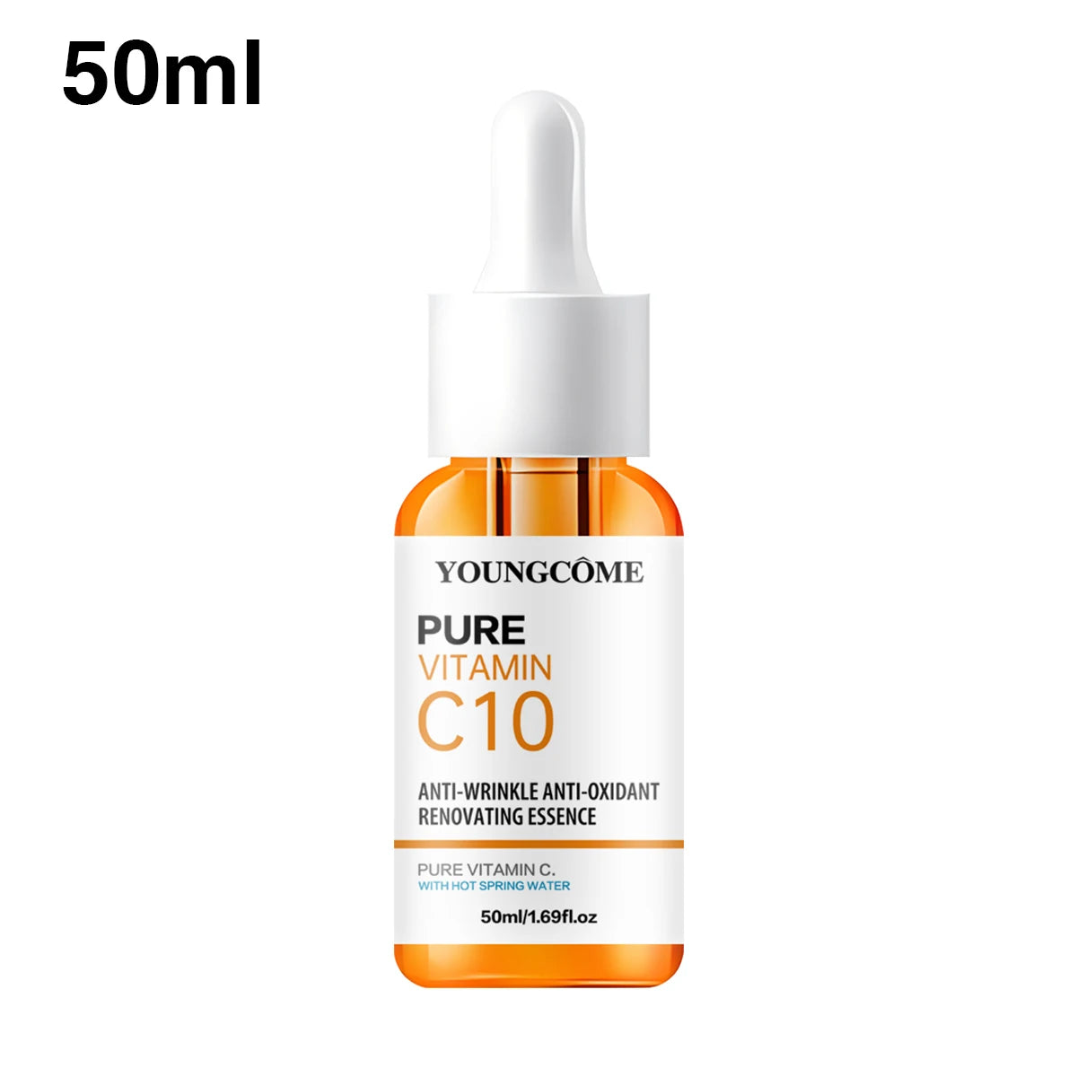 Vitamin C Facial Serum with Hyaluronic Acid for Brightening and Anti-Aging - 50ml & 30ml Options