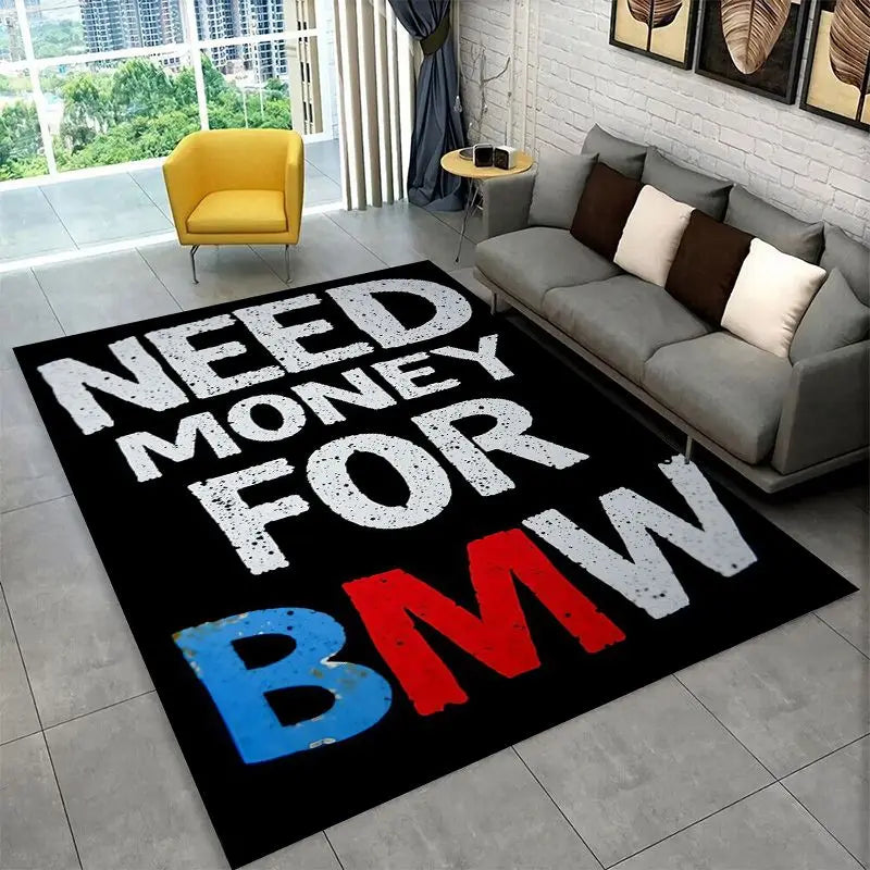 Racing Car Non-Slip Area Rugs for Living Room & Bedroom - Soft Floor Mat