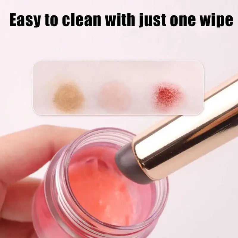 Silicone Lip Brush with Cover Cap - Concealer & Lip Makeup Tool, Round Head, Soft Gel