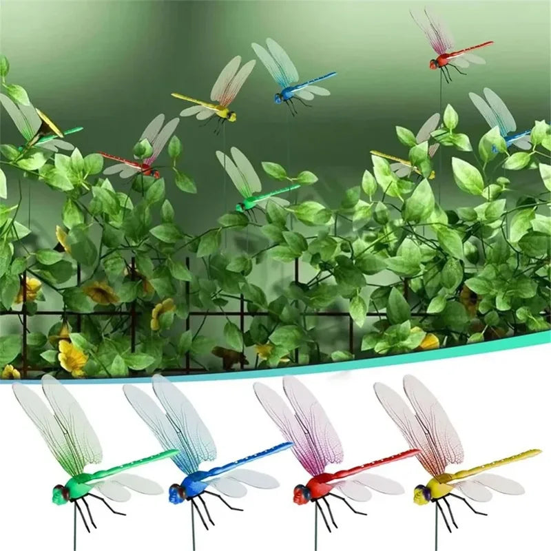 Simulated Dragonfly Garden Decoration Clip - Outdoor Insect Repellent & Yard Ornament