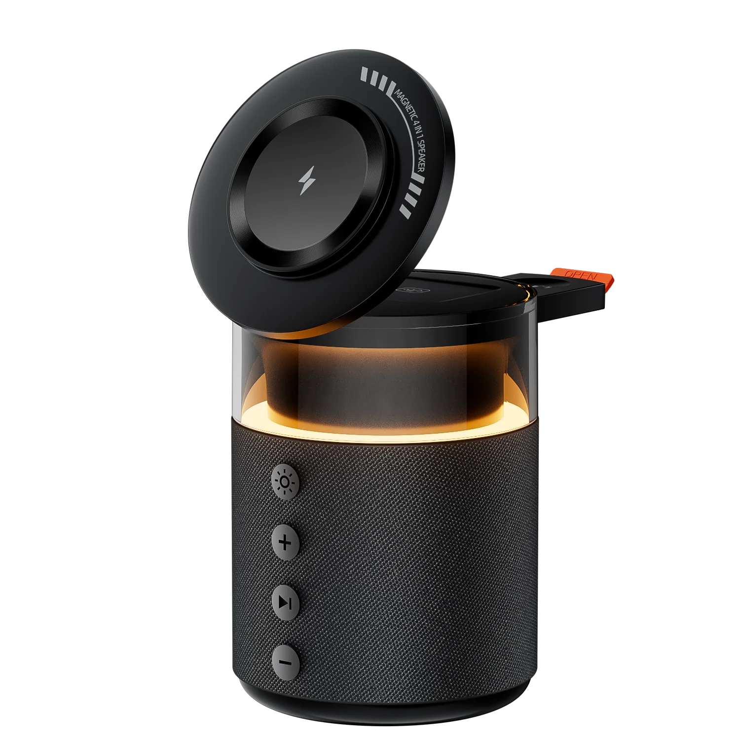 5-in-1 Magnetic Wireless Charging Station with Speaker Night Light Fast Charger for iPhone iWatch AirPods