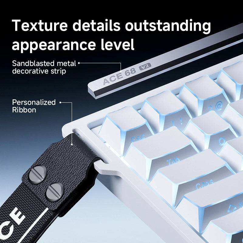 Gaming Keyboard RGB Mechanical Wired 0.001mm Ultralow Latency 8KHz Polling Rate